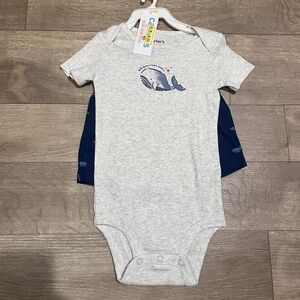 Carter's Just One You Baby Boys' 2pc Whales Top & Bottom Set Size 12 M